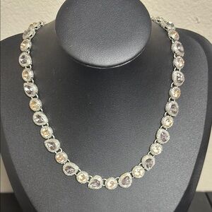 Elegant Silver and Cream Necklace